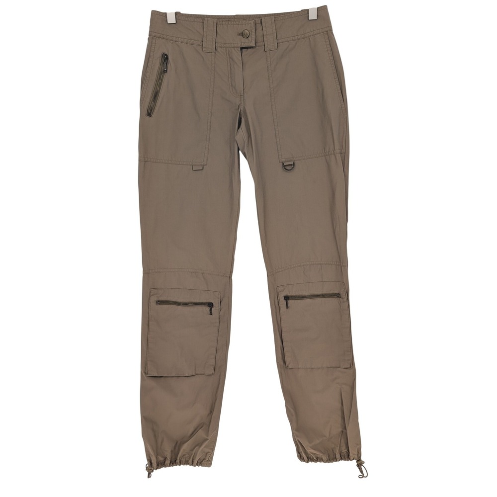 VTG Y2K Forever 21 XXI Cargo Pants Womens S Tan Low Rise Utility Gorpcore Indie